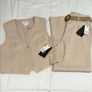 Have Cream Flare Pants with Tailored Elegance